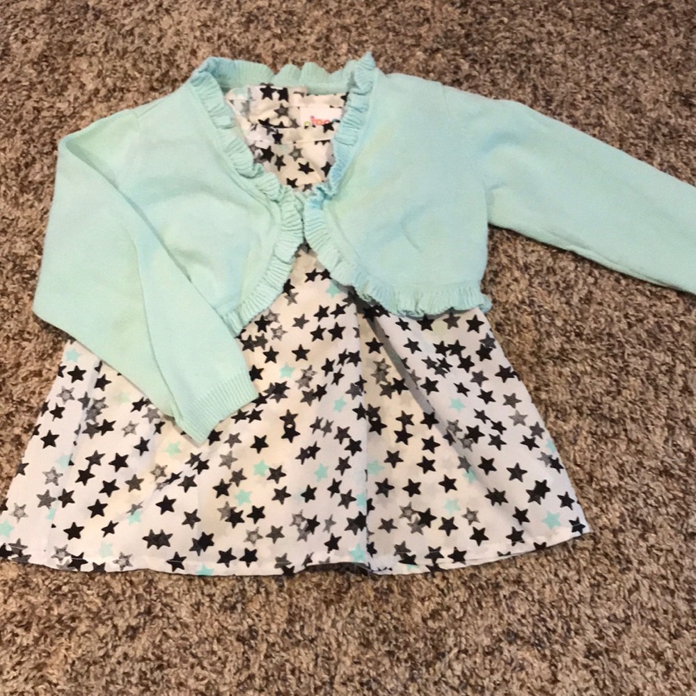 Super sweet tunic and shrug set
